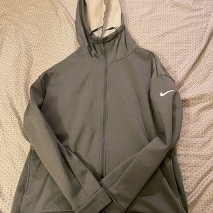 Womens Nike gray funnel neck zip-up